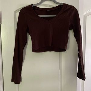 Brown cropped top